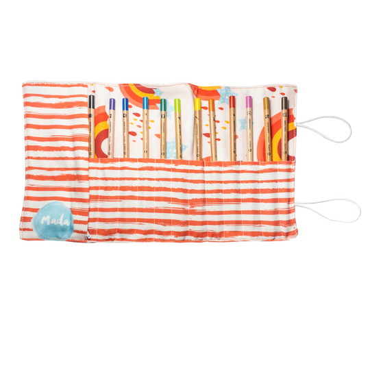 Pink Rainbow Long Pencil Case CaribHeaven