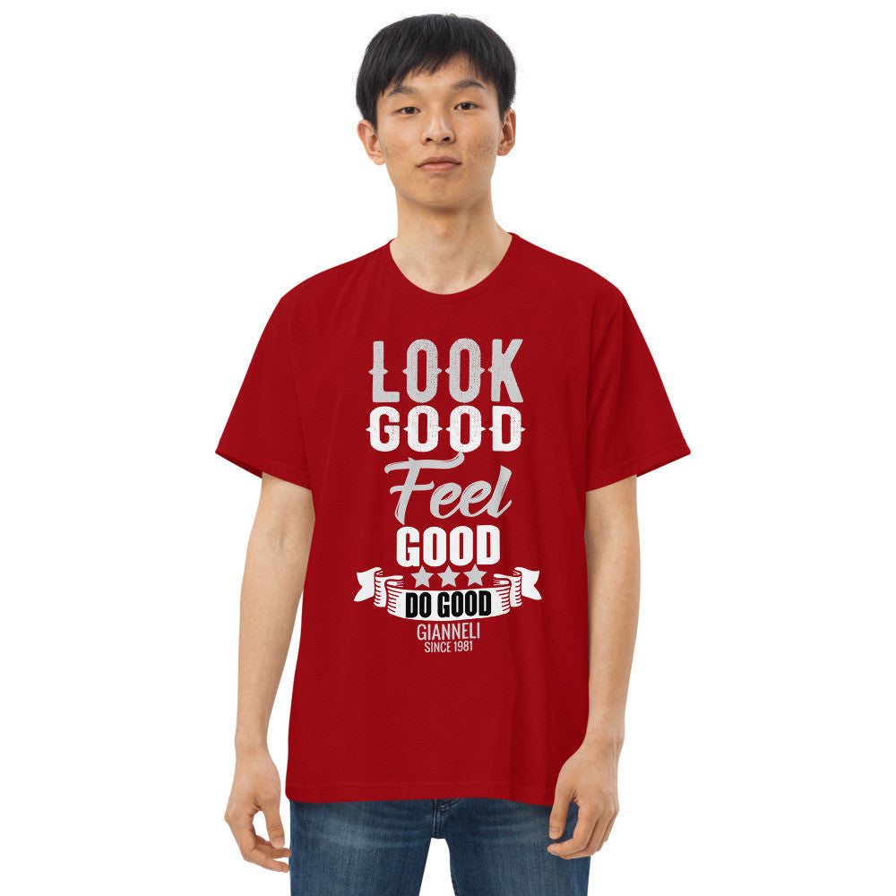 LOOK GOOD Men's Fitted Straight Cut t-shirt by Gianneli CaribHeaven