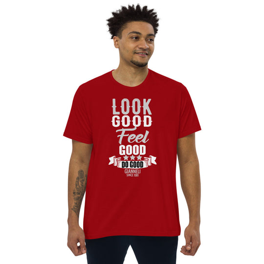 LOOK GOOD Men's Fitted Straight Cut t-shirt by Gianneli CaribHeaven