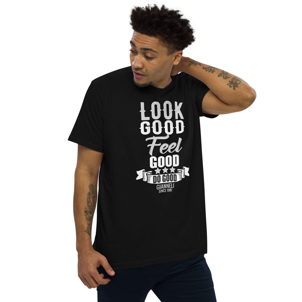 LOOK GOOD Men's Fitted Straight Cut t-shirt by Gianneli CaribHeaven