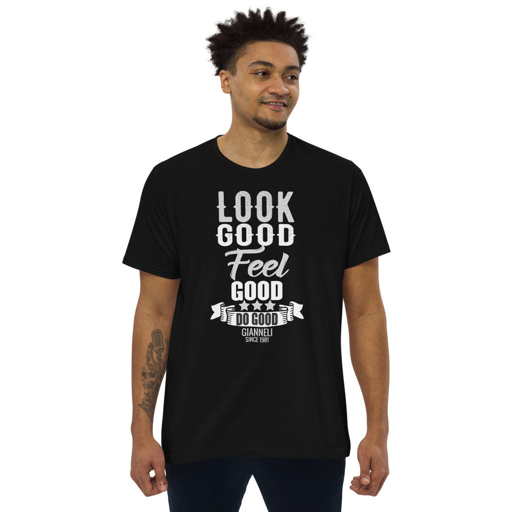 LOOK GOOD Men's Fitted Straight Cut t-shirt by Gianneli CaribHeaven
