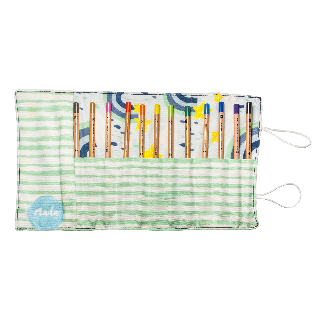 Blue Rainbow Long Pencil Case CaribHeaven