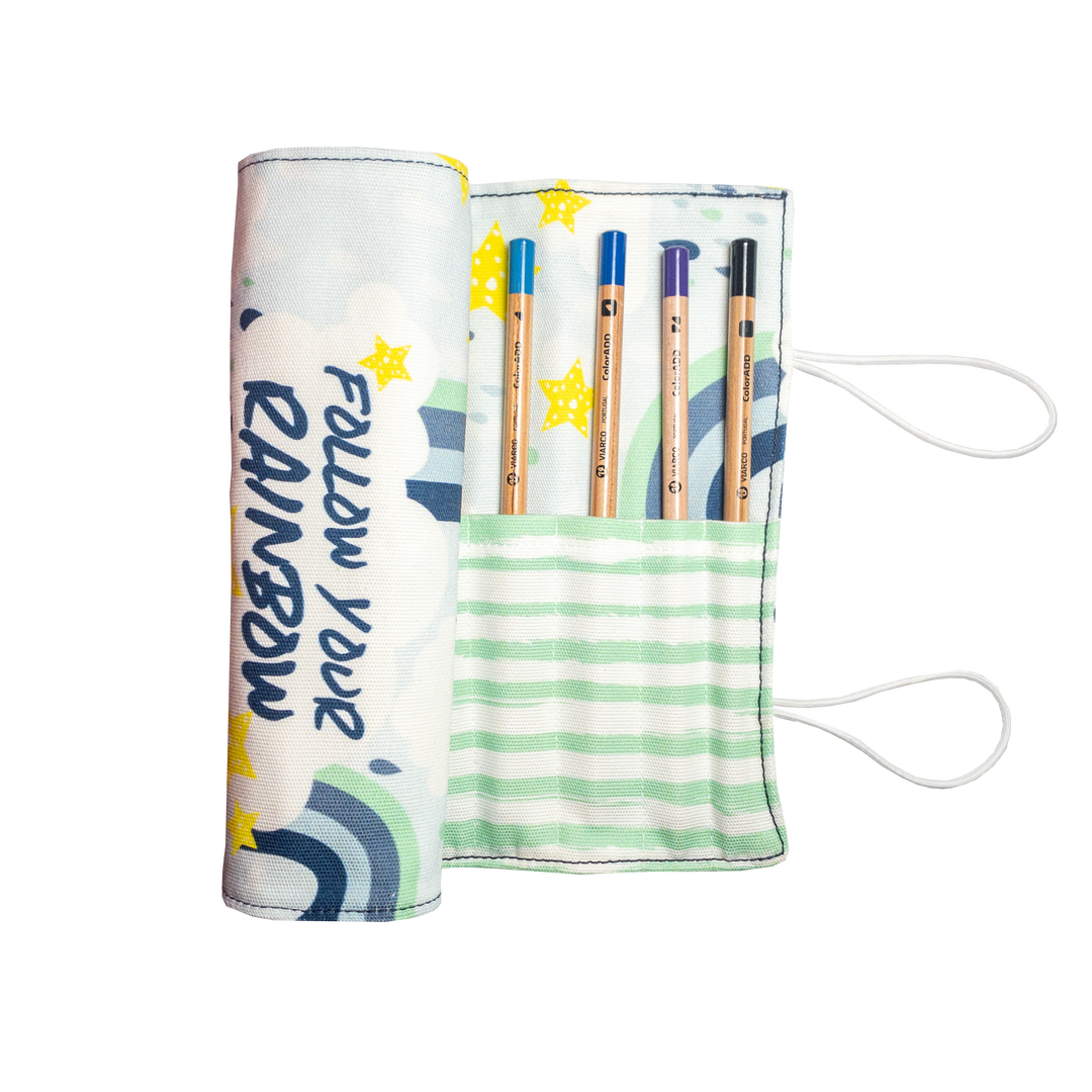 Blue Rainbow Long Pencil Case CaribHeaven