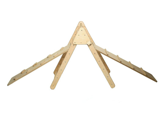 Foldable Climbing Triangle with 2 Ramps | Pikler Triangle for Kids Kidodido