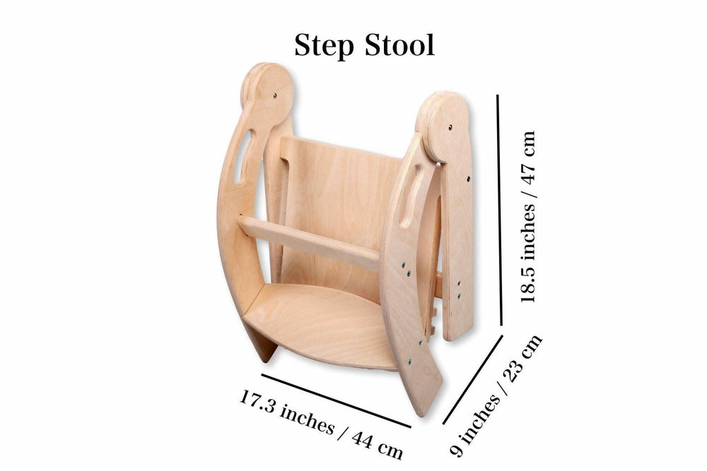 Foldable Montessori Kitchen Step Stool Kidodido