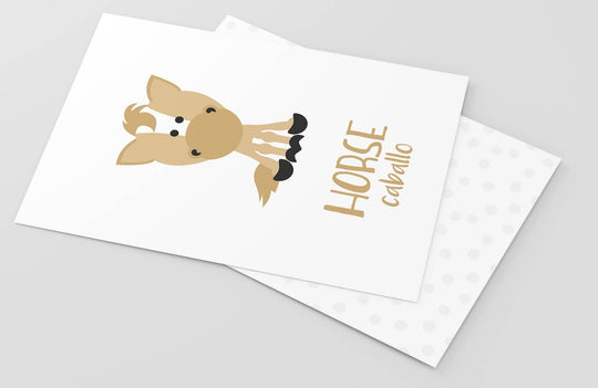 Farm Animal Flashcards | Bilingual English & Spanish Learning Cards for Toddlers GoodnightFox