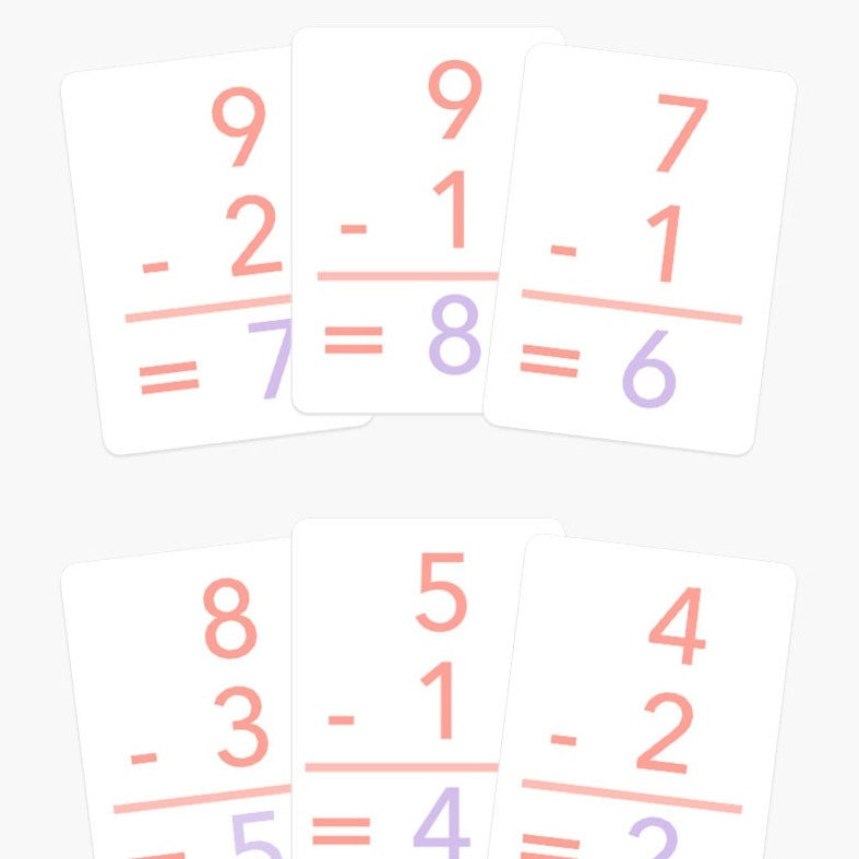 Basic Subtraction Flashcards for Toddlers & Preschoolers GoodnightFox