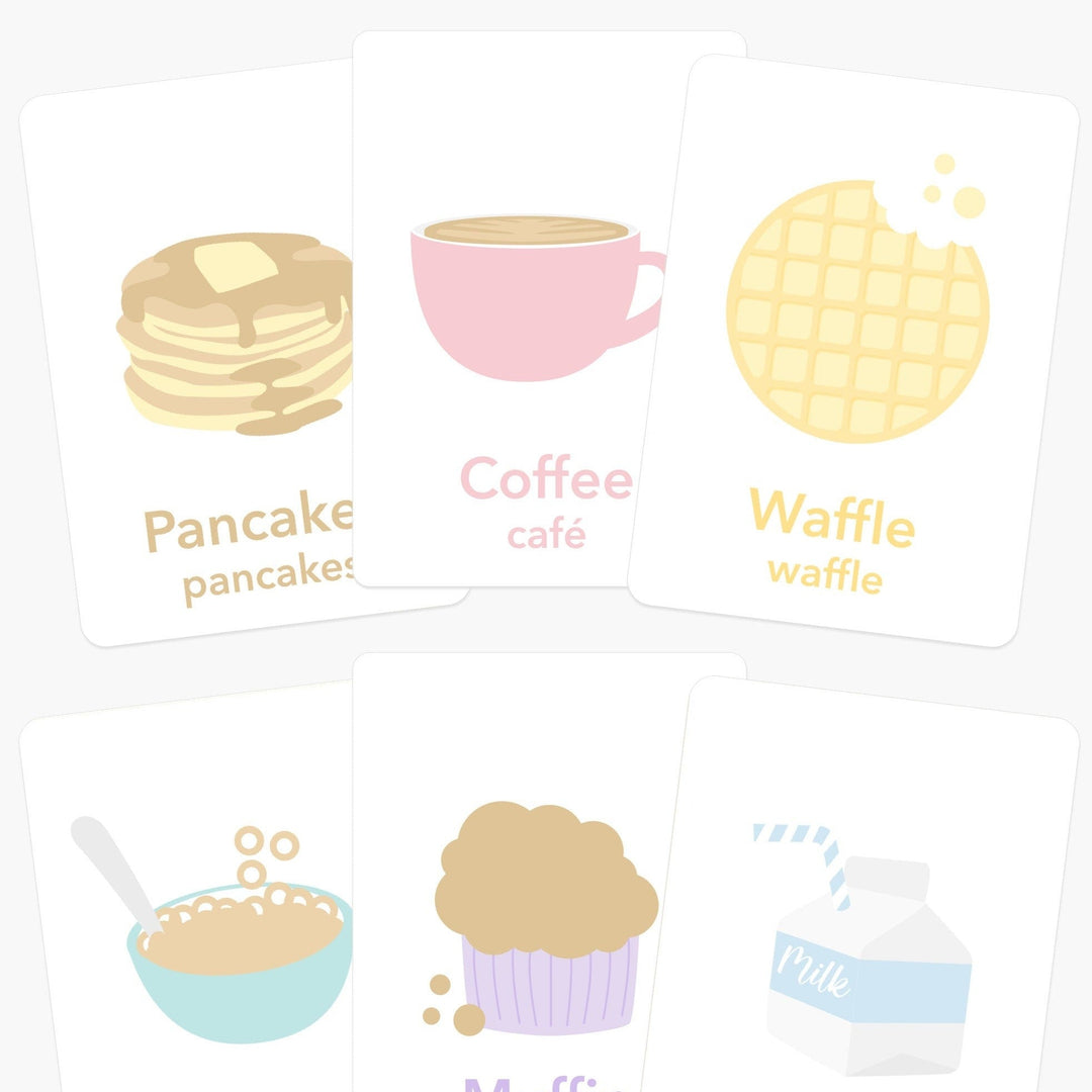 Breakfast Flashcards for Toddlers | Kids Food Learning Cards | Preschool Mealtime Activity GoodnightFox