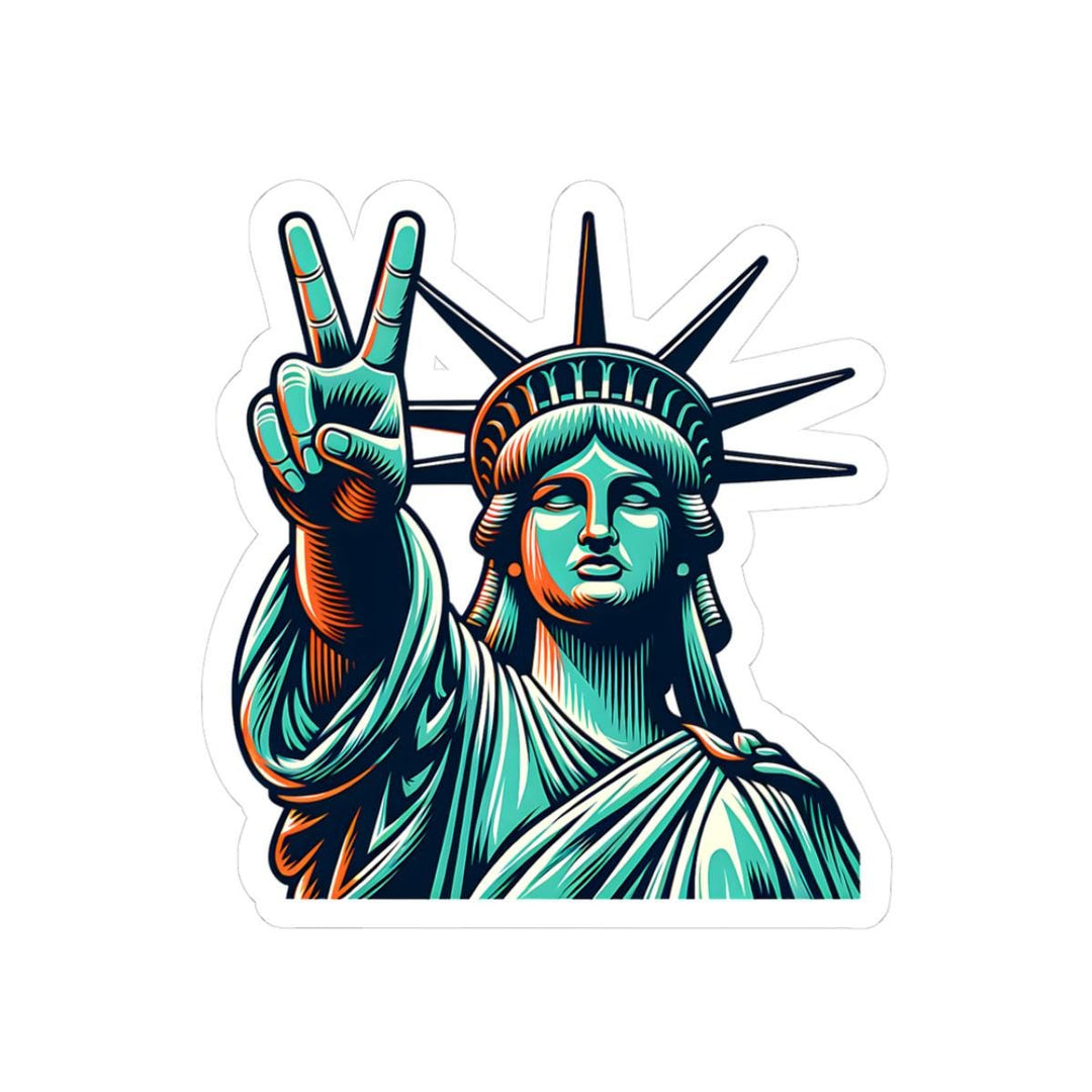 ColorFlow | Statue of Liberty Peace Vinyl Sticker for Water Bottles Laptops Cars | NYC Freedom Art Waterproof Decal Etsy