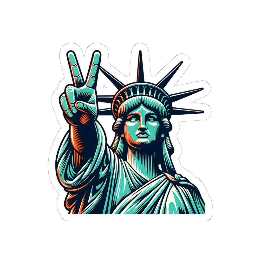 ColorFlow | Statue of Liberty Peace Vinyl Sticker for Water Bottles Laptops Cars | NYC Freedom Art Waterproof Decal Etsy