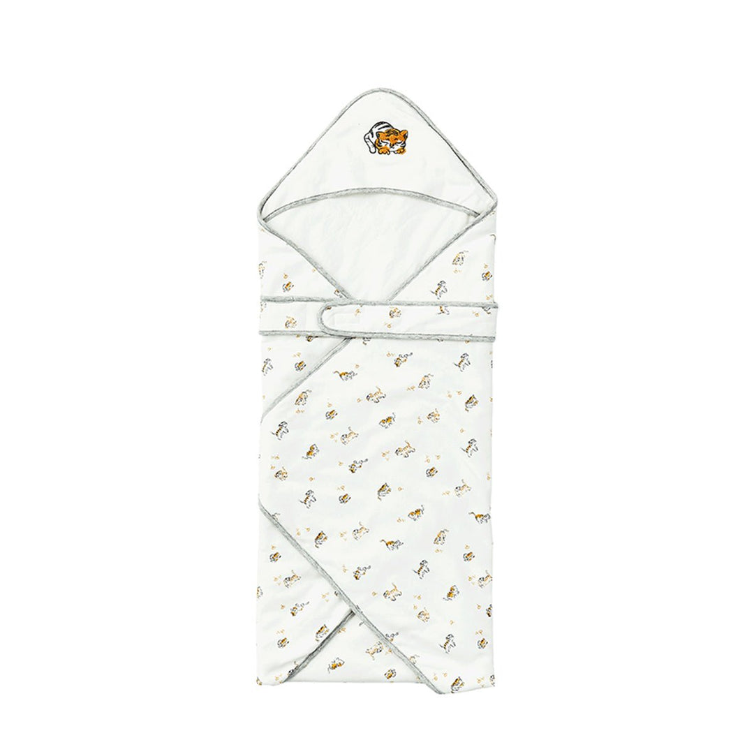 Lively Tiger Extra Warm Cotton Baby White Swaddle Wrap Cutelife