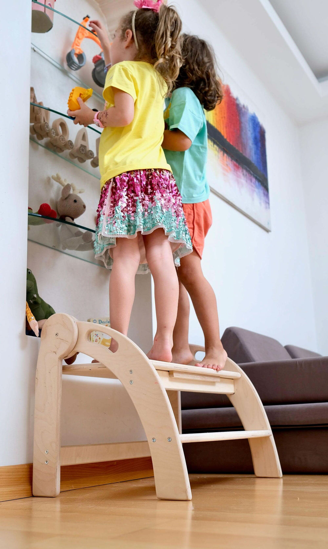 Twins Montessori Kitchen Stool - Wooden Step Stool Kidodido
