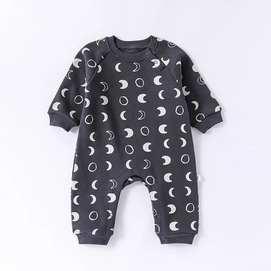 Autumn and Spring Arrival Baby Unisex Simple Pattern Long Sleeves Casual Rompers MyKids-USA