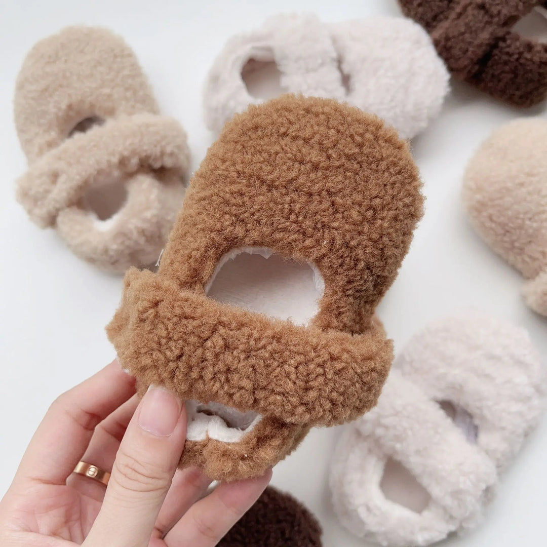 Infant Baby Solid Color Plush Warm Shoes In Winter MyKids-USA
