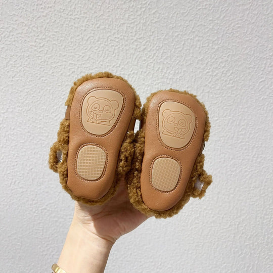 Infant Baby Solid Color Plush Warm Shoes In Winter MyKids-USA