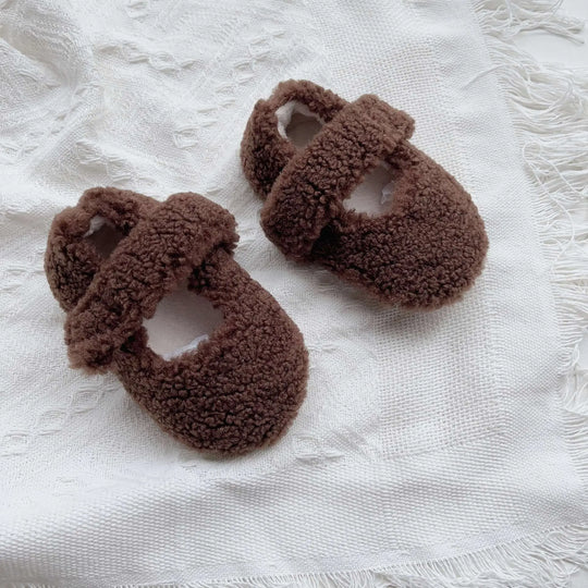Infant Baby Solid Color Plush Warm Shoes In Winter MyKids-USA