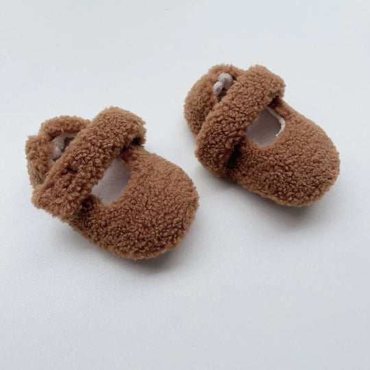 Infant Baby Solid Color Plush Warm Shoes In Winter MyKids-USA