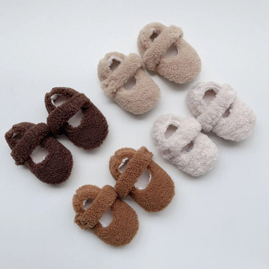 Infant Baby Solid Color Plush Warm Shoes In Winter MyKids-USA