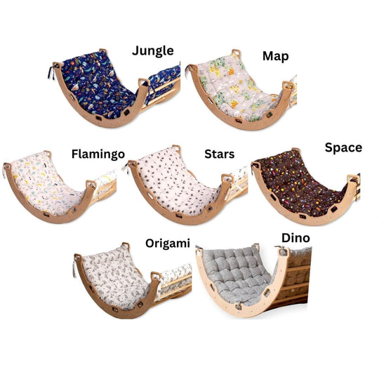 Montessori Climber Set: Arch, Rocker, Ramp, and Pillow Kidodido