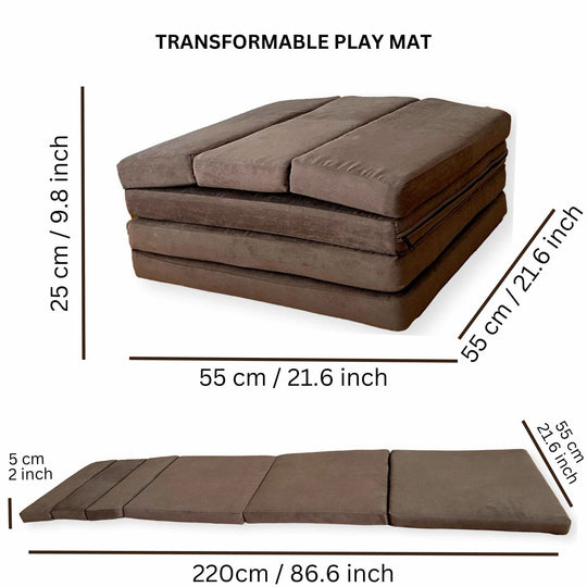 Transformable Kids Play Mat Couch: Soft, Durable, Easy-Clean Delight Kidodido