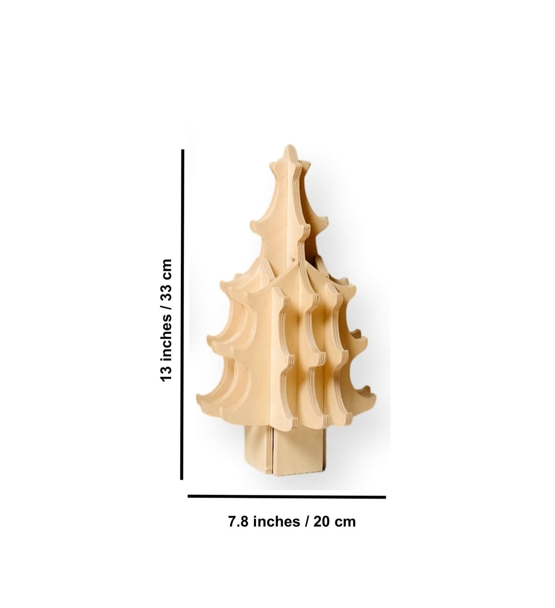 Wooden Christmas Tree & Felt Ornaments Kidodido