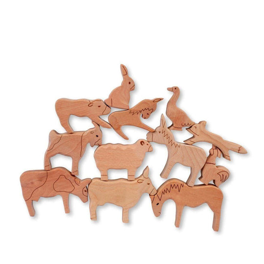 Wooden Farm Animals Set Kidodido