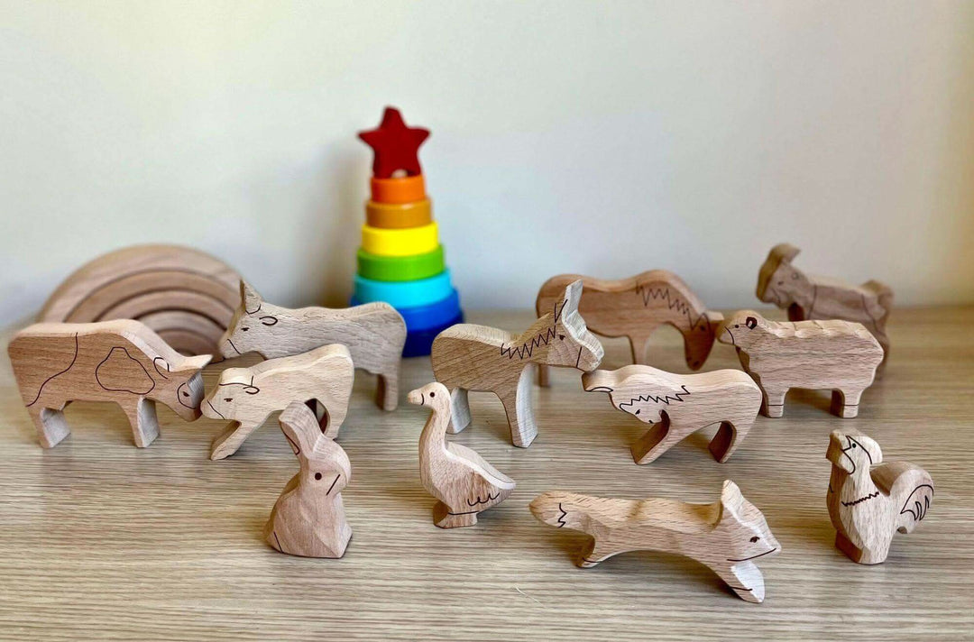 Wooden Farm Animals Set Kidodido