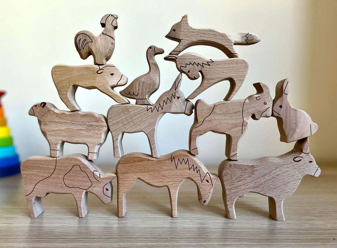 Wooden Farm Animals Set Kidodido