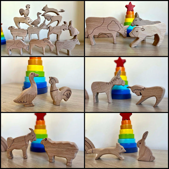 Wooden Farm Animals Set Kidodido