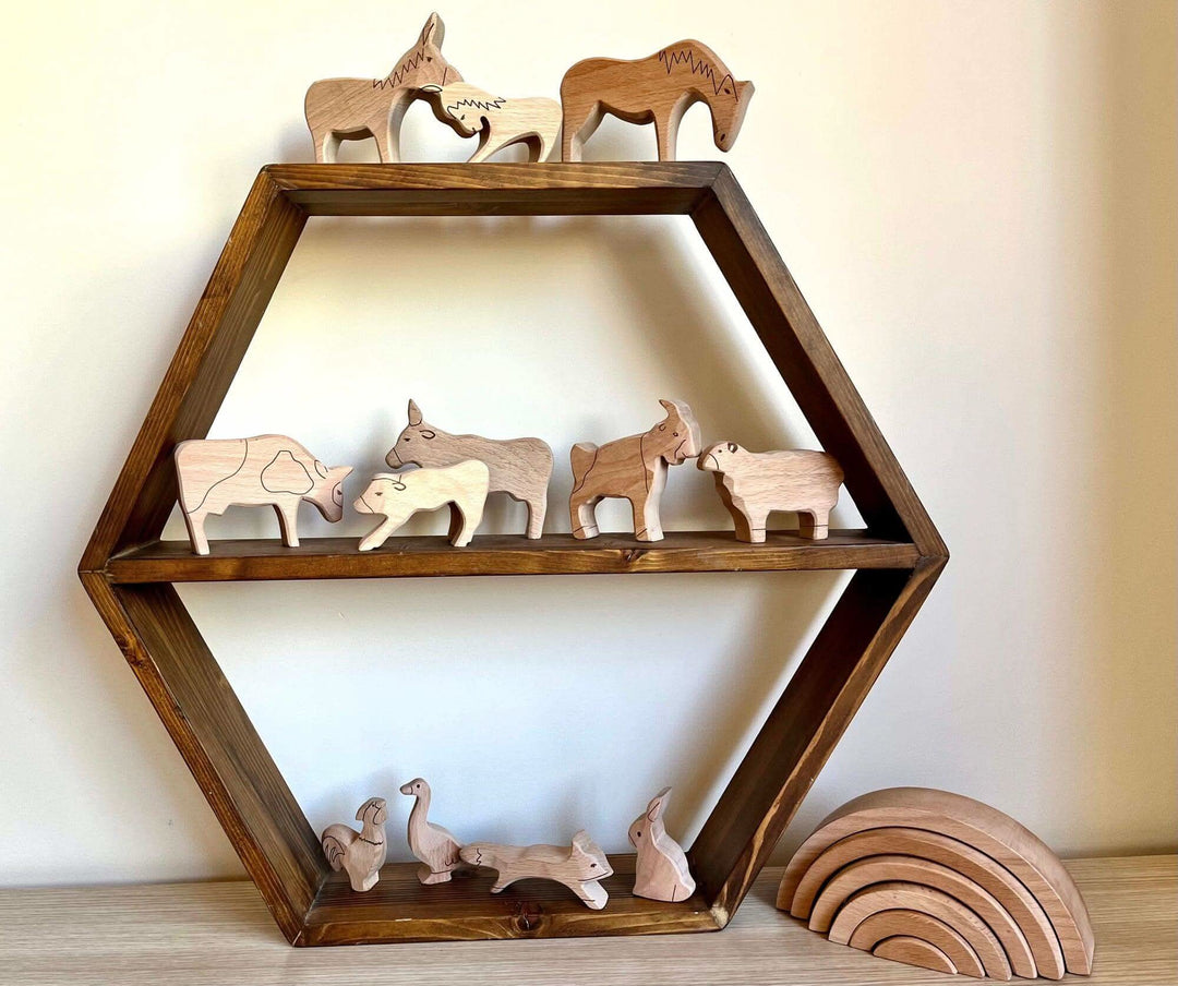 Wooden Farm Animals Set Kidodido