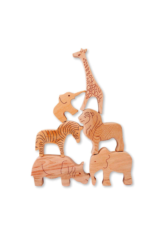 Wooden Safari Animals Set Kidodido